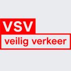 Logo met tekst "VSV veilig verkeer" in rood-wit.