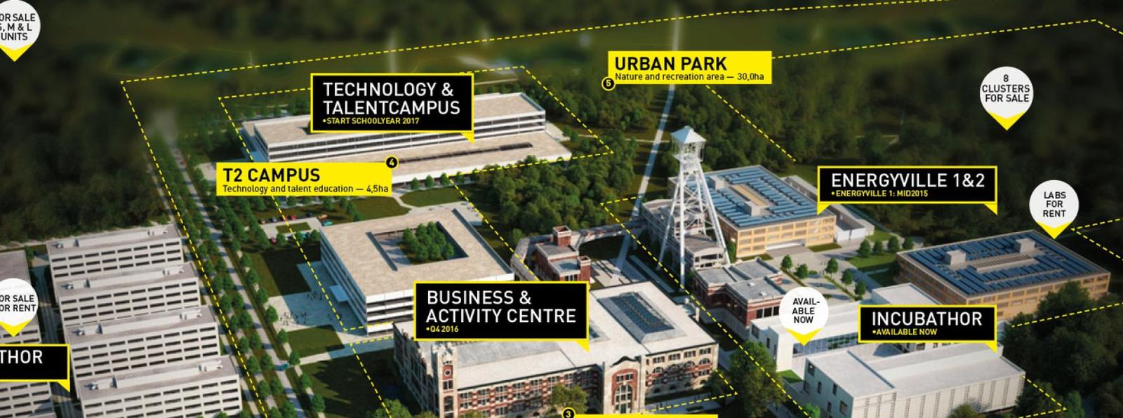 Ligging T2-campus